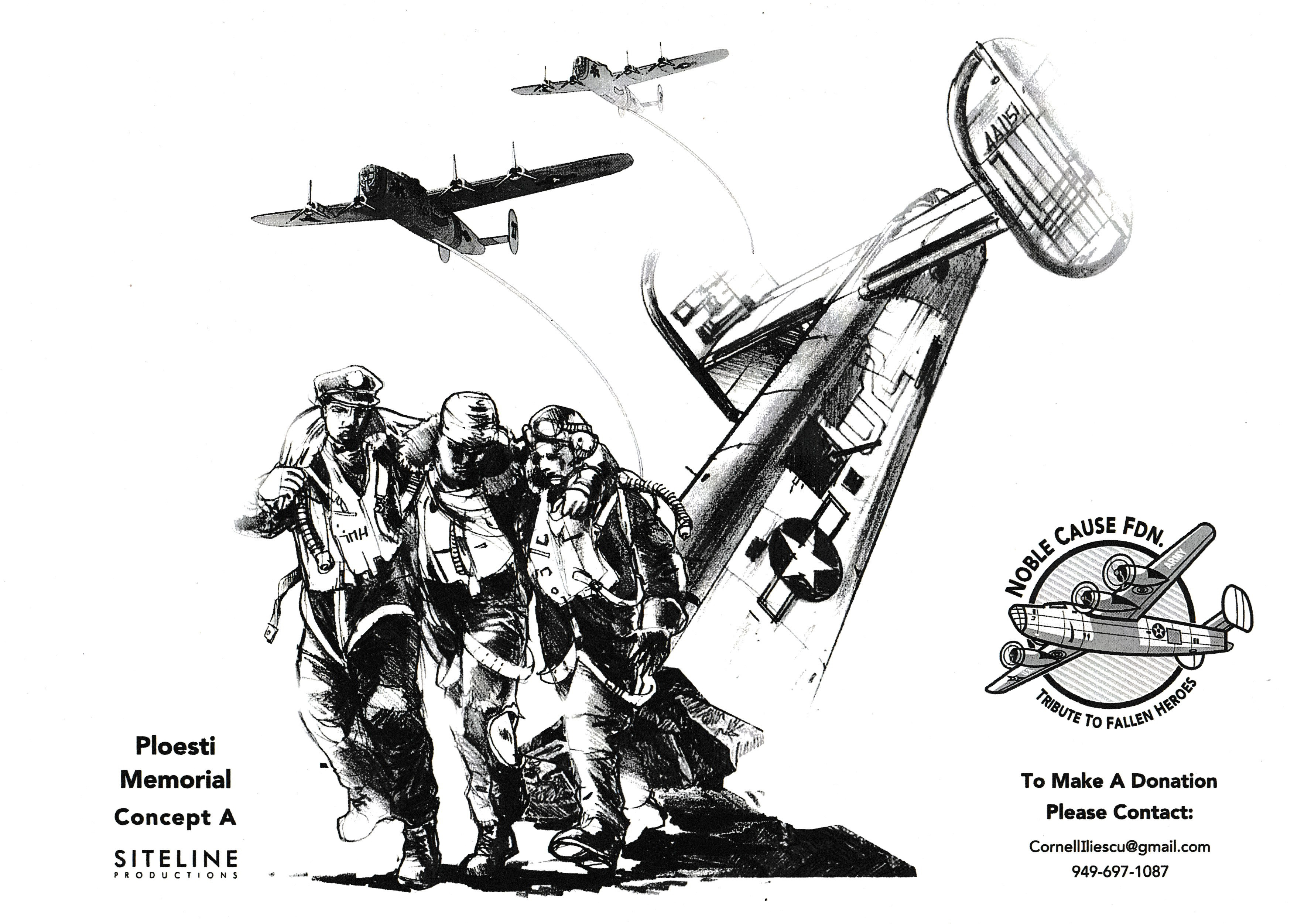 Artist's rendering of the NCF Ploesti Memorial